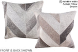 Patchwork 16"x16" Brazilian Cowhide Pillow #A15226 by Hudson Hides