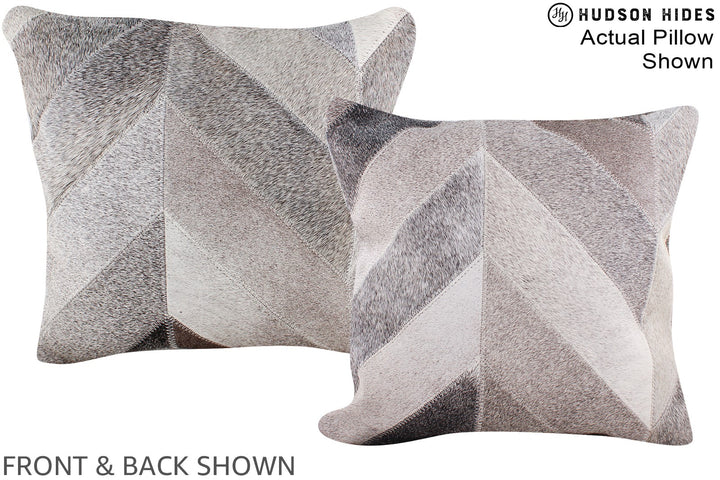Patchwork 16"x16" Brazilian Cowhide Pillow #A15232 by Hudson Hides