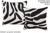 Zebra 16"x16" Brazilian Cowhide Pillow #A15234 by Hudson Hides