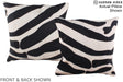 Zebra 16"x16" Brazilian Cowhide Pillow #A15238 by Hudson Hides