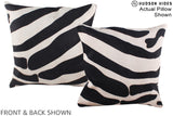 Zebra 16"x16" Brazilian Cowhide Pillow #A15238 by Hudson Hides