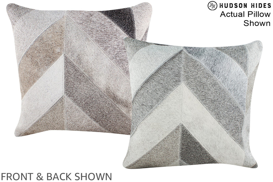 Patchwork 16"x16" Brazilian Cowhide Pillow #A15251 by Hudson Hides