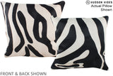 Zebra 16"x16" Brazilian Cowhide Pillow #A15252 by Hudson Hides