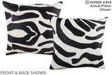 Zebra 16"x16" Brazilian Cowhide Pillow #A15258 by Hudson Hides