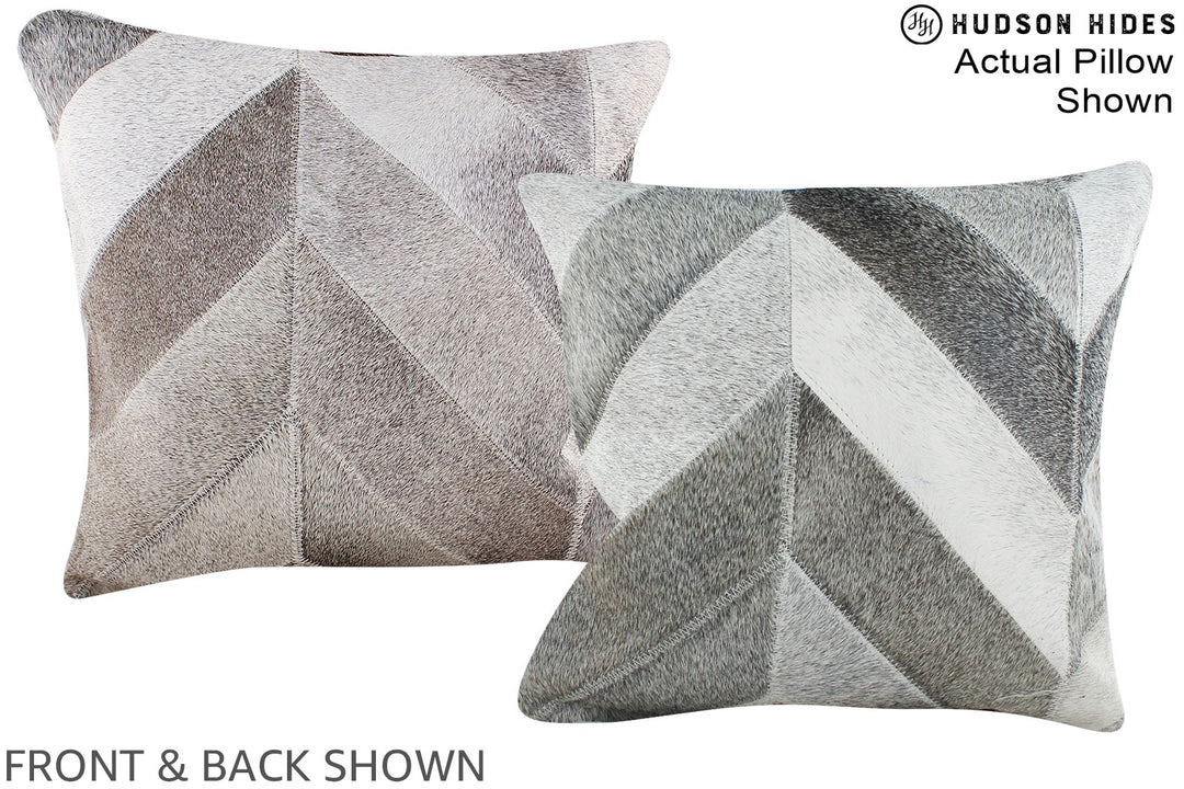 Patchwork 16"x16" Brazilian Cowhide Pillow #A15259 by Hudson Hides