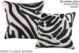 Zebra 16"x16" Brazilian Cowhide Pillow #A15261 by Hudson Hides