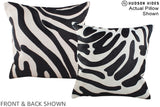 Zebra 16"x16" Brazilian Cowhide Pillow #A15261 by Hudson Hides
