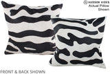 Zebra 16"x16" Brazilian Cowhide Pillow #A15263 by Hudson Hides