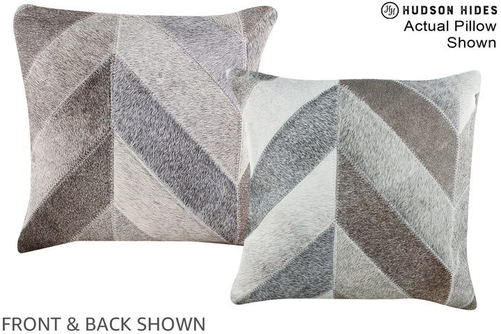 Patchwork 16"x16" Brazilian Cowhide Pillow #A15264 by Hudson Hides