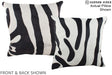 Zebra 16"x16" Brazilian Cowhide Pillow #A15266 by Hudson Hides