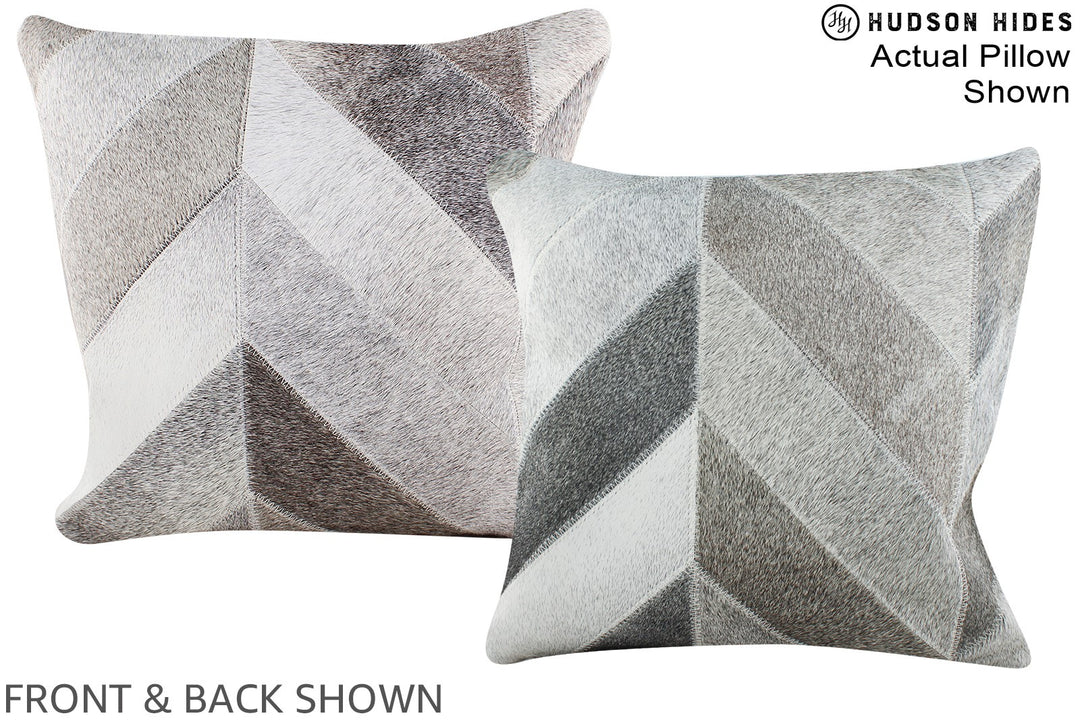 Patchwork 16"x16" Brazilian Cowhide Pillow #A15268 by Hudson Hides