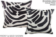 Zebra 16"x16" Brazilian Cowhide Pillow #A15277 by Hudson Hides