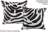 Zebra 16"x16" Brazilian Cowhide Pillow #A15277 by Hudson Hides