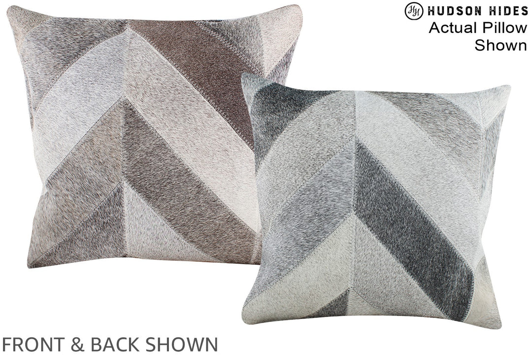 Patchwork 16"x16" Brazilian Cowhide Pillow #A15278 by Hudson Hides