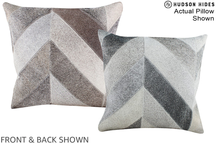Patchwork 16"x16" Brazilian Cowhide Pillow #A15278 by Hudson Hides