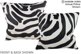 Zebra 16"x16" Brazilian Cowhide Pillow #A15287 by Hudson Hides
