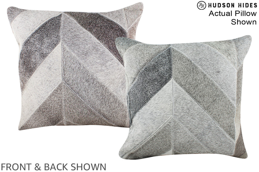 Patchwork 16"x16" Brazilian Cowhide Pillow #A15292 by Hudson Hides