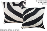 Zebra 16"x16" Brazilian Cowhide Pillow #A15295 by Hudson Hides
