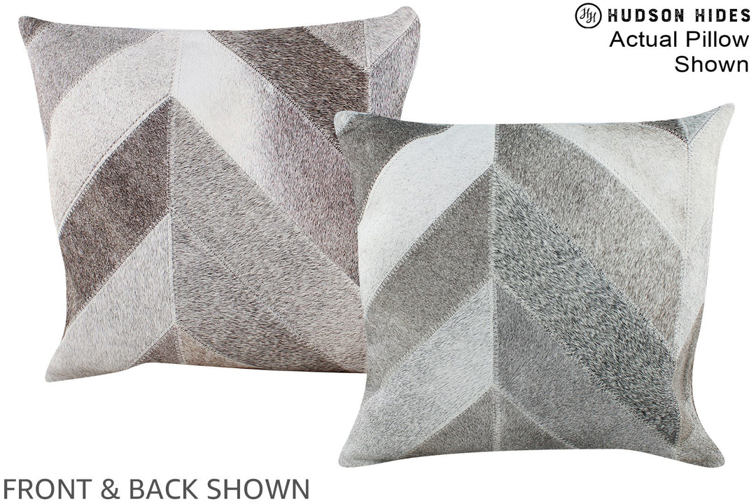 Patchwork 16"x16" Brazilian Cowhide Pillow #A15296 by Hudson Hides