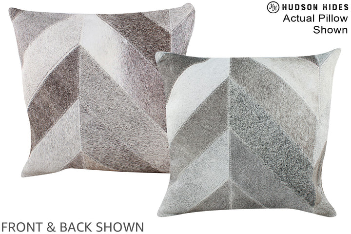 Patchwork 16"x16" Brazilian Cowhide Pillow #A15296 by Hudson Hides