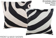 Zebra 16"x16" Brazilian Cowhide Pillow #A15299 by Hudson Hides