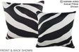 Zebra 16"x16" Brazilian Cowhide Pillow #A15302 by Hudson Hides