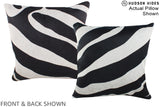 Zebra 16"x16" Brazilian Cowhide Pillow #A15302 by Hudson Hides