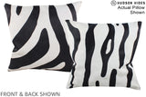 Zebra 16"x16" Brazilian Cowhide Pillow #A15307 by Hudson Hides