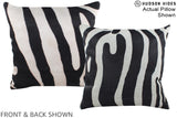 Zebra 16"x16" Brazilian Cowhide Pillow #A15309 by Hudson Hides