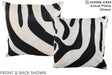 Zebra 16"x16" Brazilian Cowhide Pillow #A15311 by Hudson Hides