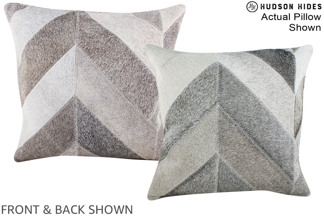 Patchwork 16"x16" Brazilian Cowhide Pillow #A15320 by Hudson Hides