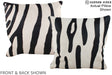Zebra 16"x16" Brazilian Cowhide Pillow #A15321 by Hudson Hides