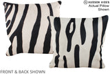 Zebra 16"x16" Brazilian Cowhide Pillow #A15321 by Hudson Hides