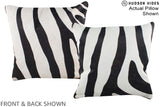Zebra 16"x16" Brazilian Cowhide Pillow #A15326 by Hudson Hides