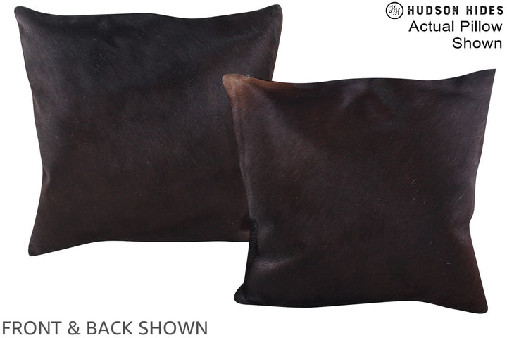 Chocolate 16"x16" Brazilian Cowhide Pillow #A15364 by Hudson Hides
