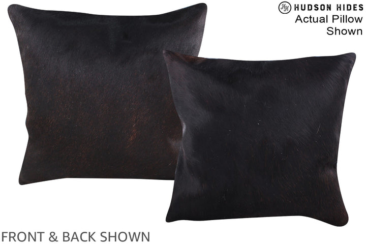 Chocolate 16"x16" Brazilian Cowhide Pillow #A15366 by Hudson Hides