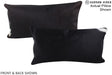 Solid Black 12"x22" Brazilian Cowhide Pillow #A15398 by Hudson Hides