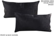Solid Black 12"x22" Brazilian Cowhide Pillow #A15402 by Hudson Hides