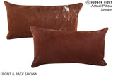 Solid Brown 12"x22" Brazilian Cowhide Pillow #A15408 by Hudson Hides