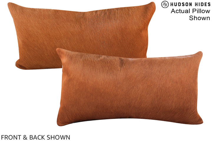 Solid Brown 12"x22" Brazilian Cowhide Pillow #A15427 by Hudson Hides
