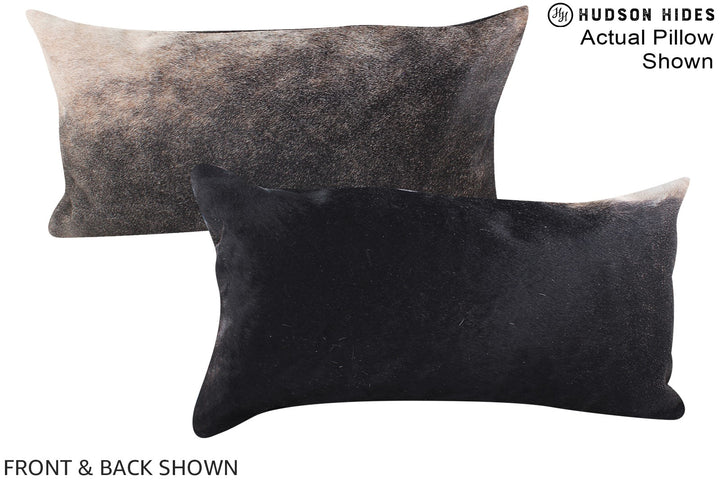 Grey with Beige 12"x22" Brazilian Cowhide Pillow #A15449 by Hudson Hides