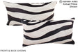Zebra 12"x22" Brazilian Cowhide Pillow #A15459 by Hudson Hides