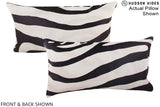 Zebra 12"x22" Brazilian Cowhide Pillow #A15459 by Hudson Hides