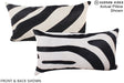 Zebra 12"x22" Brazilian Cowhide Pillow #A15470 by Hudson Hides