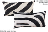 Zebra 12"x22" Brazilian Cowhide Pillow #A15470 by Hudson Hides