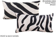 Zebra 12"x22" Brazilian Cowhide Pillow #A15477 by Hudson Hides