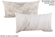 Grey 12"x22" Brazilian Cowhide Pillow #A15492 by Hudson Hides