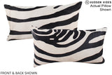 Zebra 12"x22" Brazilian Cowhide Pillow #A15493 by Hudson Hides