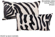 Zebra 12"x22" Brazilian Cowhide Pillow #A15496 by Hudson Hides