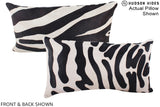 Zebra 12"x22" Brazilian Cowhide Pillow #A15499 by Hudson Hides